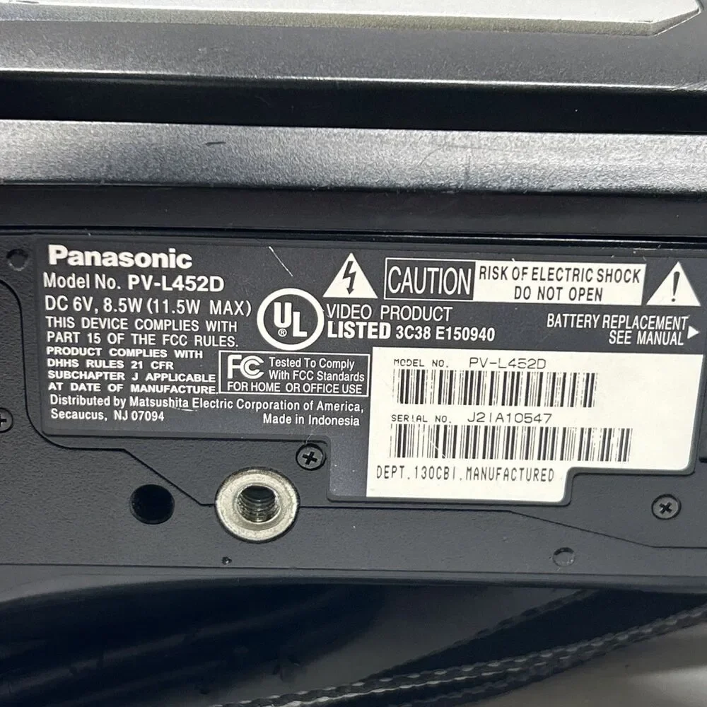 PANASONIC PALMCORDER PV-L452D MULTICAM CAMCORDER *TESTED* ‼️READ DESCRIPTION ‼️